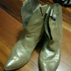 Gold Zadag and Voltaire bootie size 9